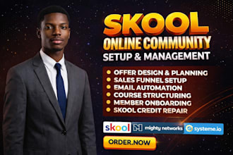 setup skool online community skool community setup skool community online