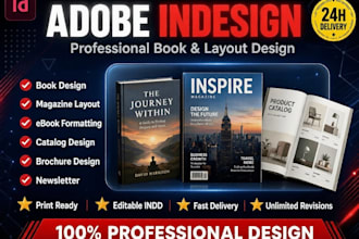 edit design catalog, magazine ,brochure ,books with adobe indesign