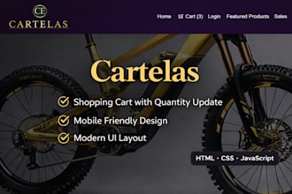 design a modern responsive e commerce website using HTML CSS javascript