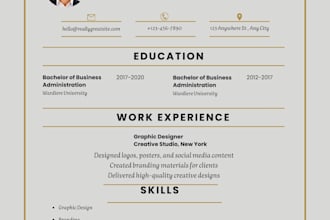 design a professional CV resume  using canva