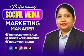 be your social media marketing manager for organic growth
