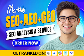 do monthly website GEO SEO aeo, local and off page backlink building