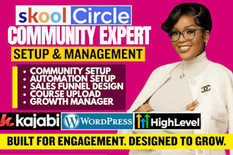 skool community setup, skool membership manager, circle so, kajabi course upload