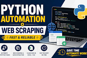 automate your tasks and scrape website data using python