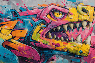 create graffiti pop art designs and murals