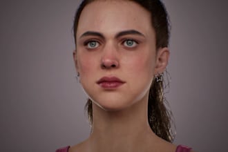 hyper realistic 3d metahuman character digital human sculpt ue5 facial animation