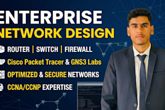 design and simulate a custom network with cisco packet tracer aand gns3