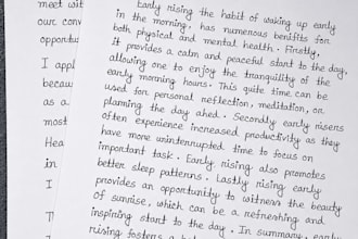 write neat handwritten  notes, letters and documents