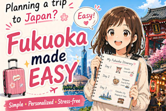 create a simple and realistic fukuoka itinerary for your trip to japan