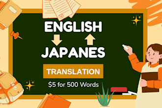 translate japanese to english and proofreading