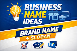 create unique business name ideas and brand name with slogan