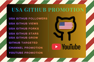 usa your github, youtube, and website with organic marketing and promotion