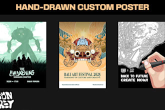 design custom poster illustration for your event