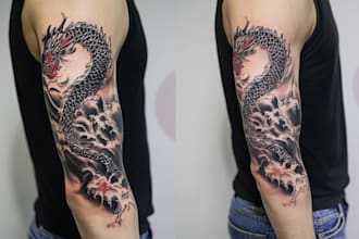 design geometric tattoo illustration modern style