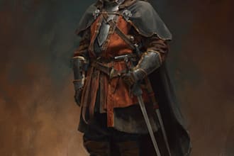 draw your oc or fantasy character with emotion and style