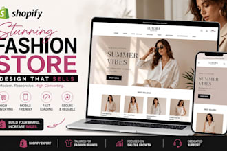 design a modern shopify clothing store for women or men fashion brands