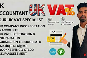 prepare and file UK vat returns, and handle new vat registrations