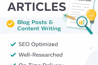 write SEO blog posts and articles