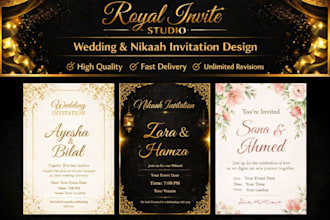 design wedding and nikkah invitation