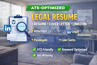 craft professional ats optimized legal paralegal resume lawyers attorneys