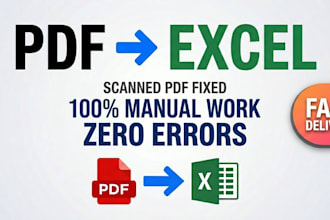 convert scanned PDF to editable word or excel manually