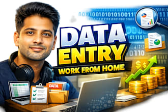 data cleaning, typing, data entry, book editing etc