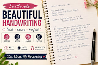 write anything in beautiful handwritten letters