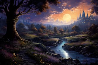 design amazing fantasy landscape