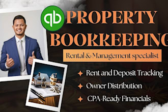 do property management bookkeeping for rental property owners in quickbooks