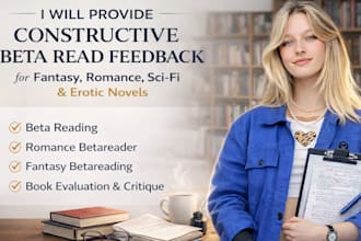romance betareader, critique fantasy sci fi fanfic betareading provide feeedback