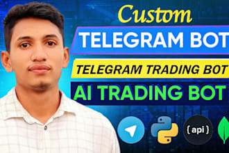 create a professional custom telegram bot with all features