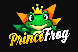 design awesome frog logo with express delivery