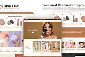 design a professional skincare shopify store and shopify skincare beauty website