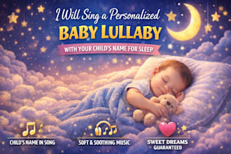 sing a personalized baby lullaby with your child name for sleep