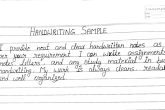 write and clean handwritten notes in english and hindi