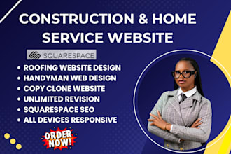 design redesign build construction plumbing handyman hvac website in squarespace