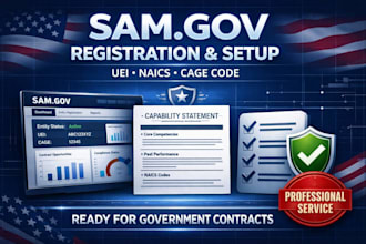 set up your sam gov uei, naics, and capability statement for federal contracts