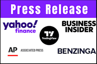 press release distribution on 8 yahoo sites with yahoo finance and news