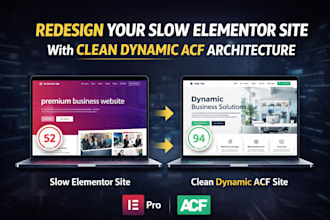 redesign your slow elementor site with clean dynamic acf architecture