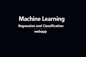 build machine learning web app for prediction and classification