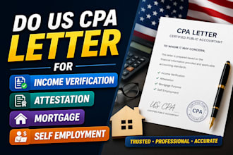 do US CPA letter for income verification attestation mortgage self employment