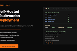 deploy a self hosted vaultwarden password manager on your vps