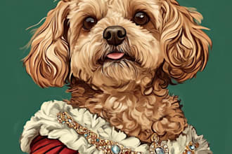 draw a caricature of your dog cat or other pet