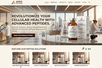 build peptide website supplement website research peptide supplement store
