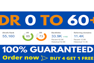 increase ahrefs DR 70 with high authority backlinks