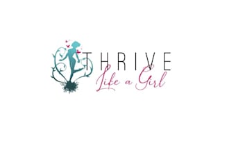 design unique thrive girl logo