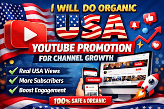 do organic USA youtube promotion for channel growth
