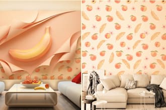 design custom 3d wallpaper or wall mural for home and office