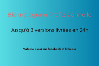 rédiger une bio insatgram professionnelle et accrocheuse