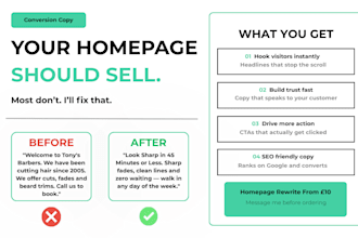 rewrite your website homepage to convert more visitors into customers